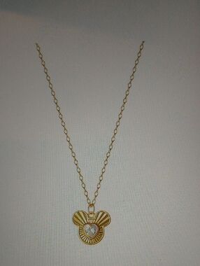 Disney 18K Gold Over Silver Mickey Pendant Necklace